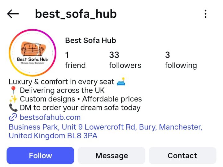 Best Sofa Hub Soical Media Marketing